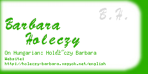 barbara holeczy business card